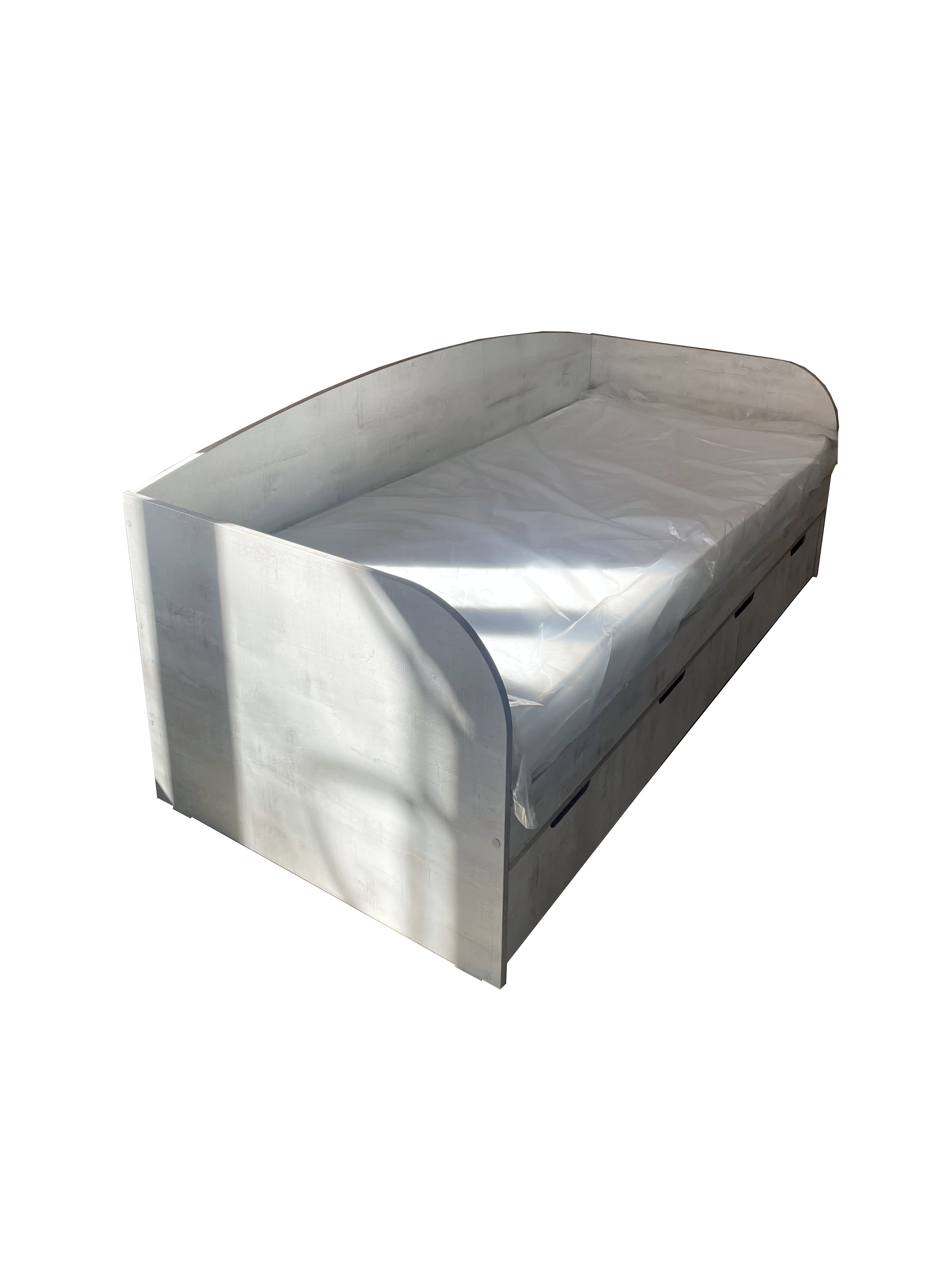 Кровать Радуга с матрасом светлая
