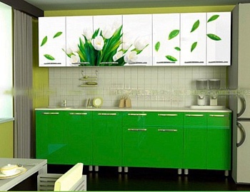 Кухонный гарнитур Эмилия 2,6 зеленый 