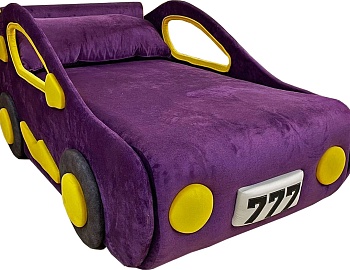 Кровать машинка фиолетовая 